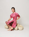 Rosella Dress - Onion Pink Panel short dress