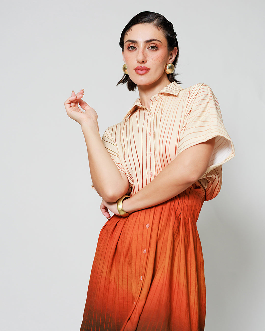 ombre shirt dress women Ombr Maxi Shirt Dress - Lisy Black