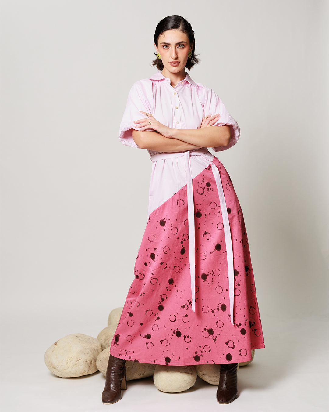 Femora Dress - Blush Pink Asymmetrical Dress