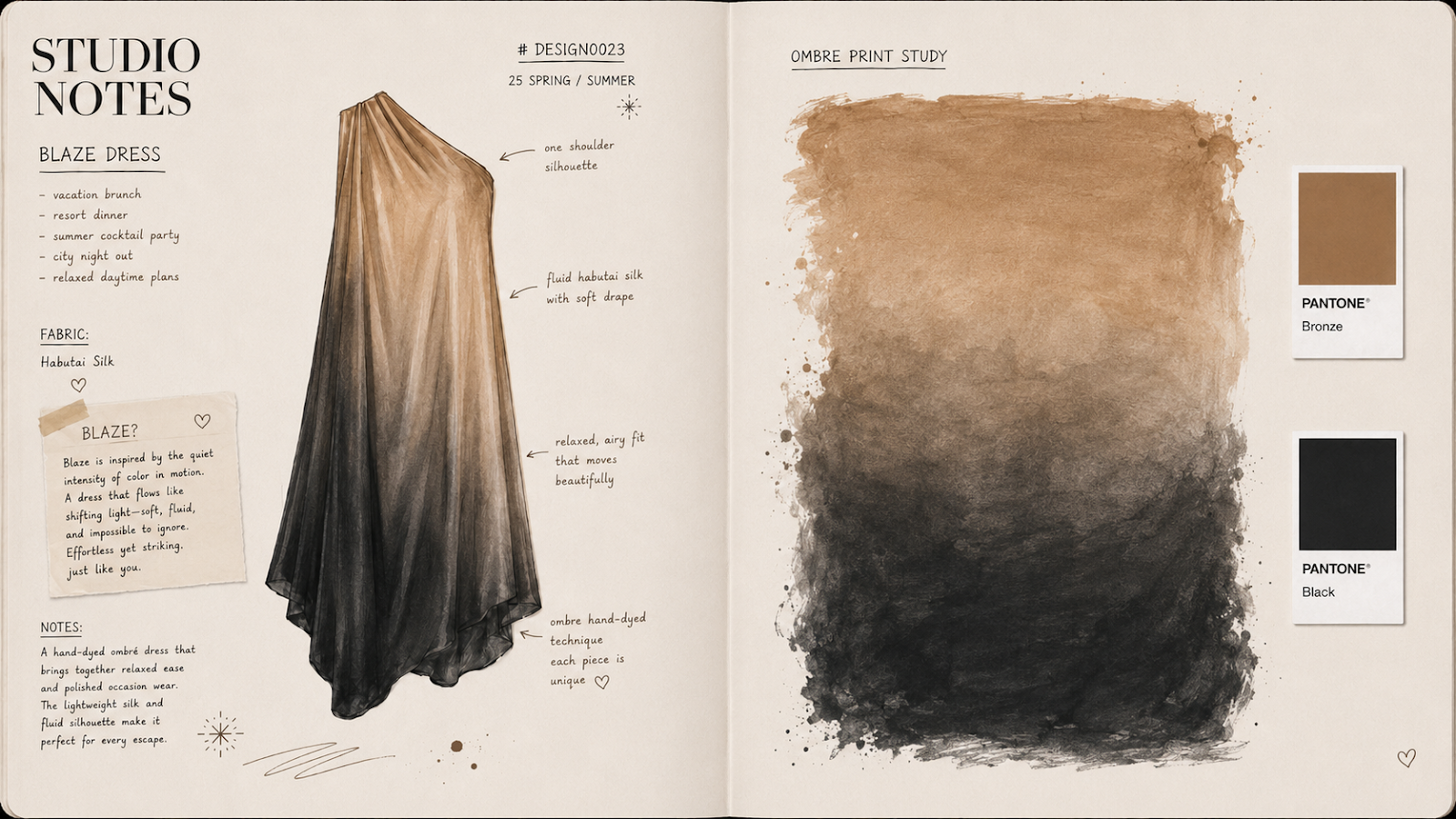 Blaze Dress — studio notes
