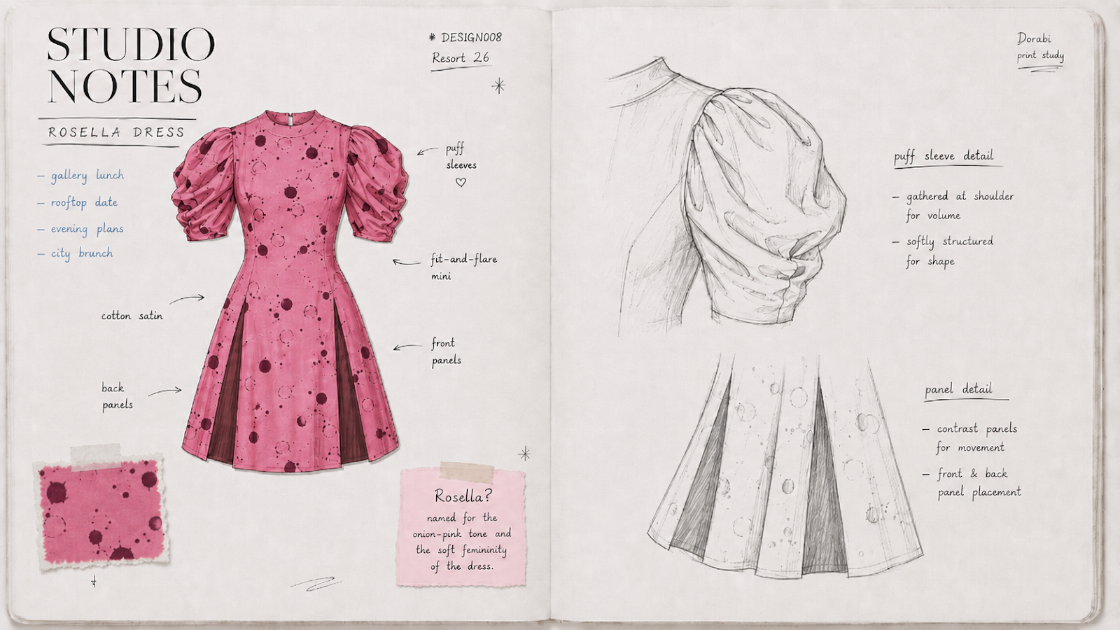 Rosella Dress — studio notes