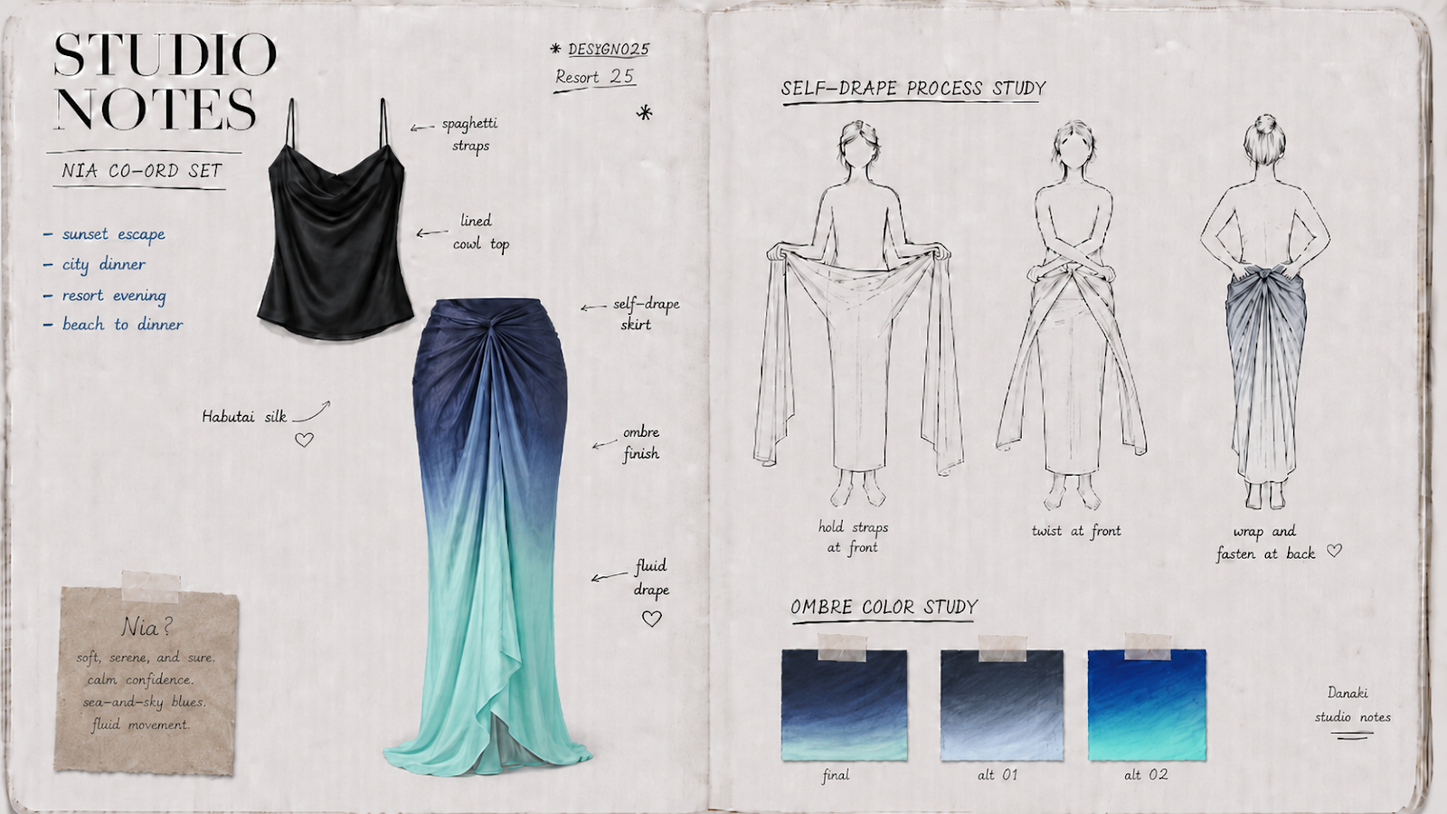 Nia Co-ord set — studio notes