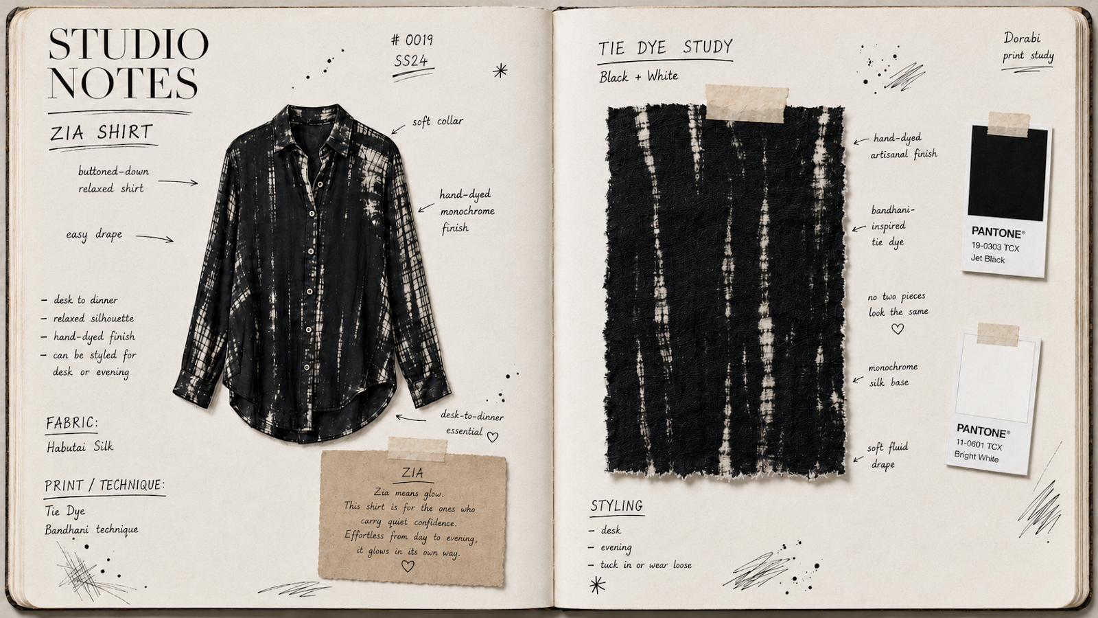 Zia Shirt — studio notes