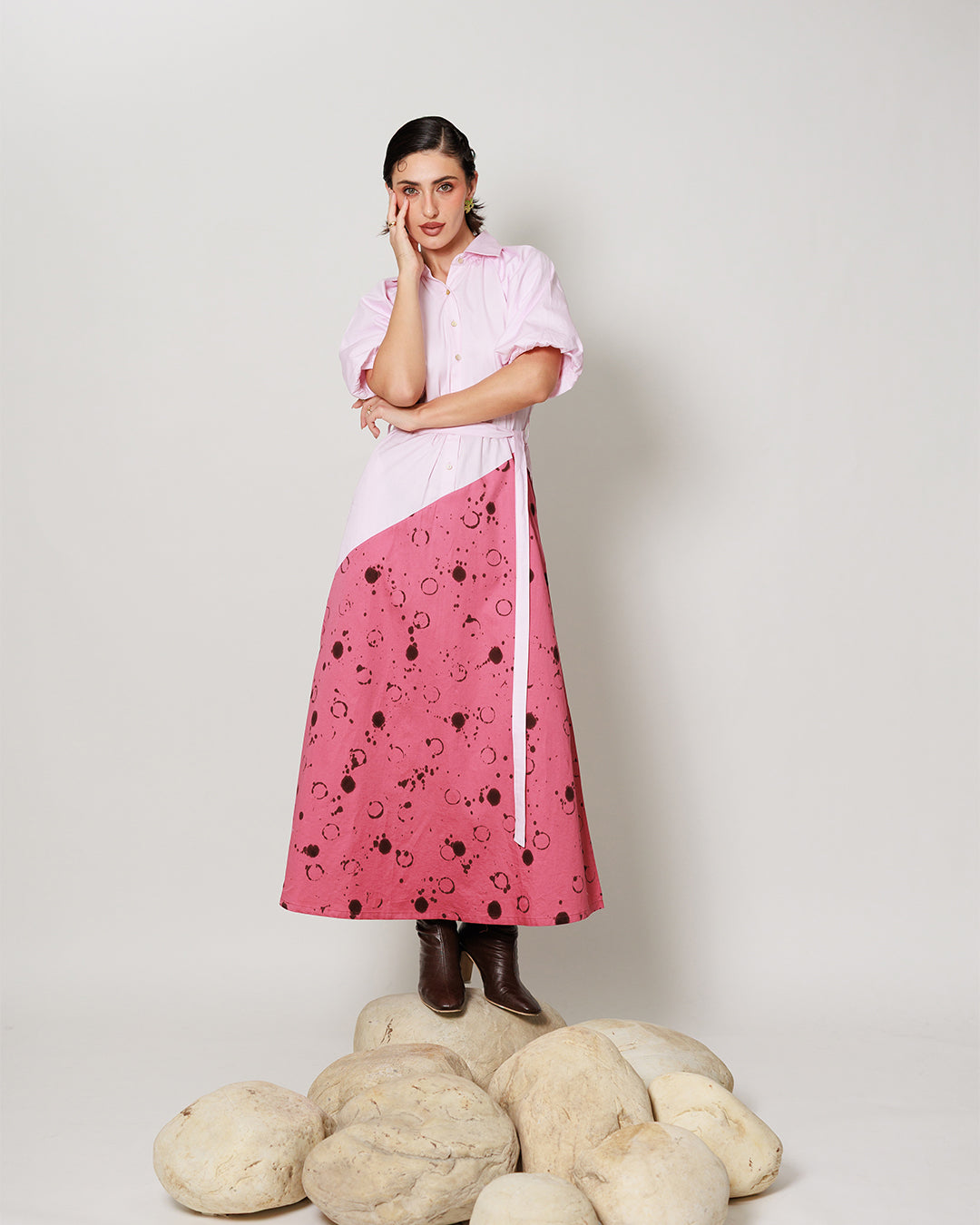 Femora Dress - Blush Pink Asymmetrical Dress