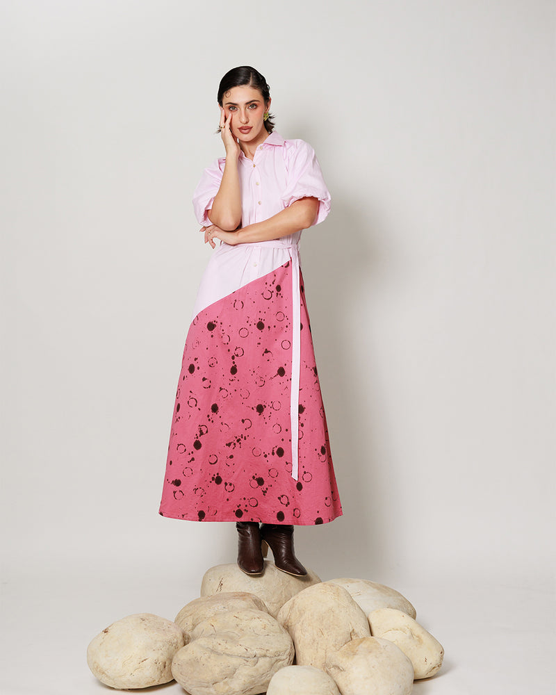 Femora Dress - Blush Pink Asymmetrical Dress