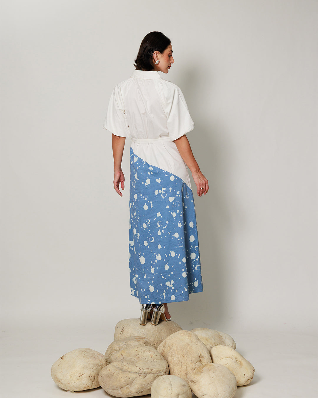 Izel Dress - Soft Blue Asymterical Dress