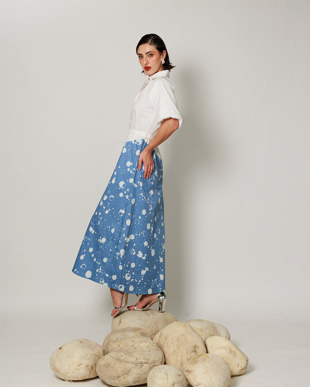 Izel Dress - Soft Blue Asymterical Dress