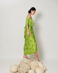 Senna Co-ord Set - Botanical Lime Drape Summer Co-ord Set