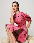 Rosella Dress - Onion Pink Panel  short dress