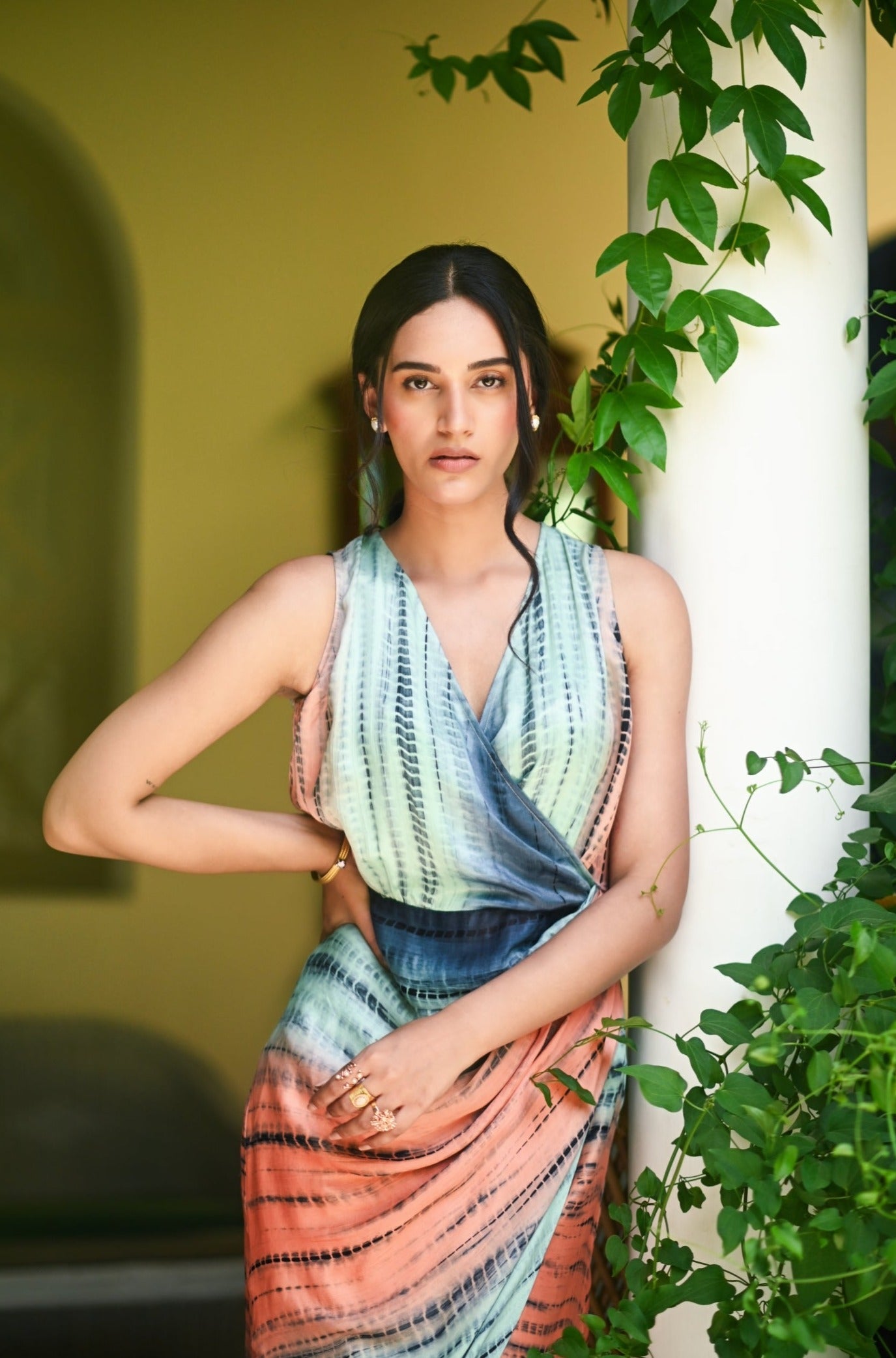 Akira Sleeveless Dress – Multicolor Silk Akira Sleeveless Dress – Multicolor Silk