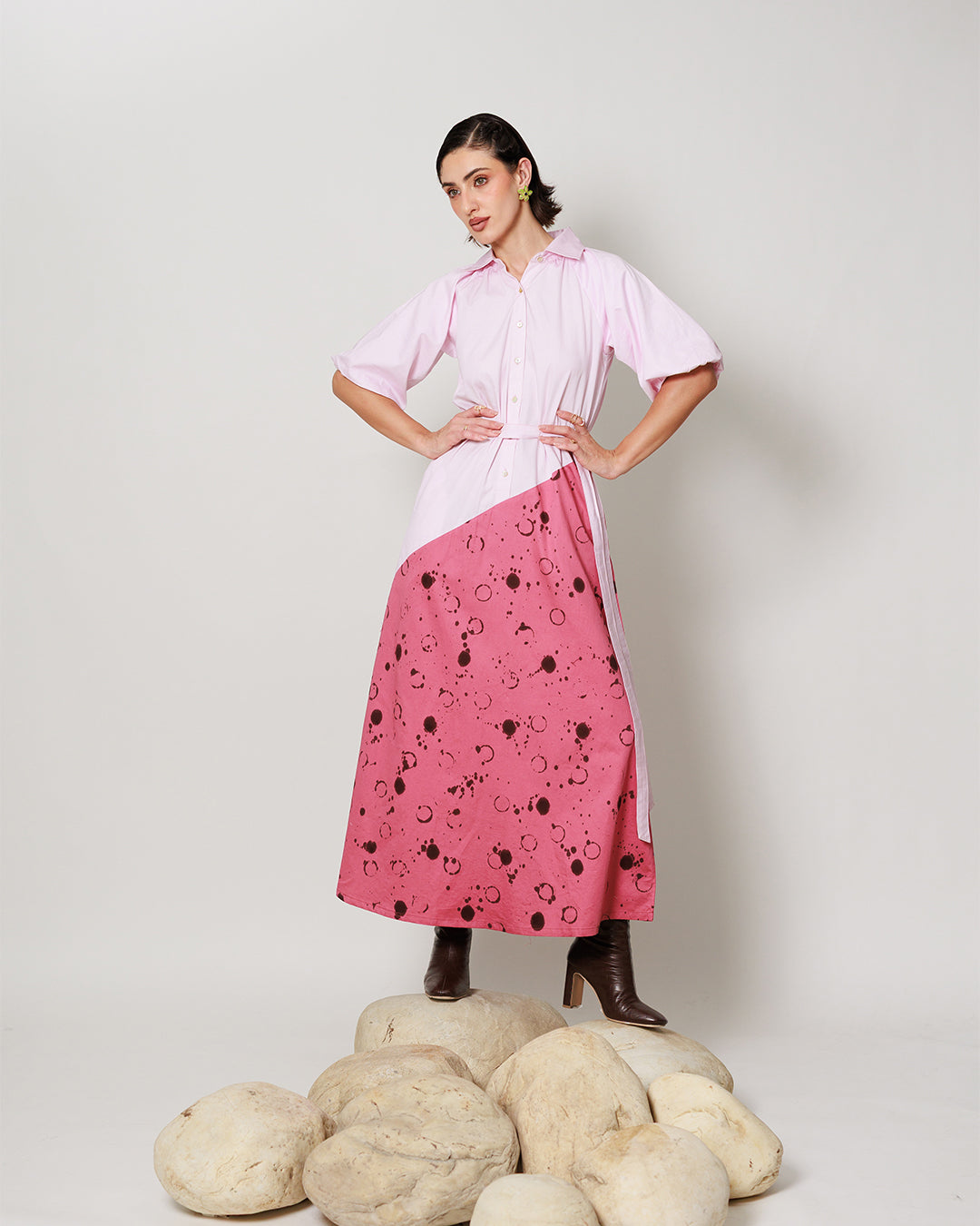 Femora Dress - Blush Pink Asymmetrical Dress