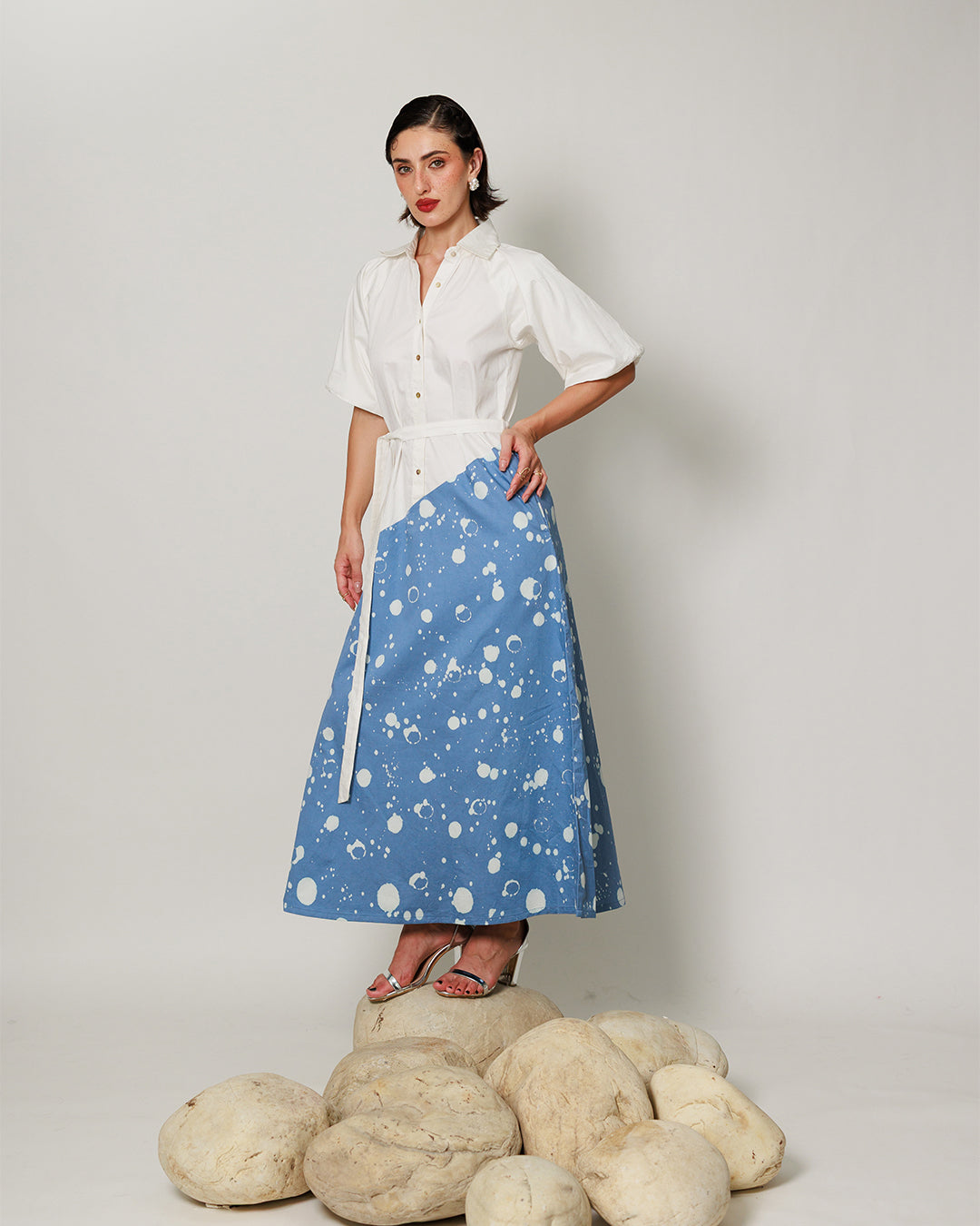 Izel Dress - Soft Blue Asymterical Dress